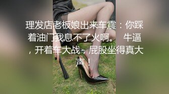 理发店老板娘出来车震：你踩着油门我息不了火啊。  牛逼，开着车大战，屁股坐得真大声！