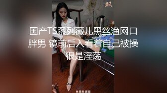 国产TS系列薇儿黑丝渔网口胖男 镜前后入看着自己被操很是淫荡